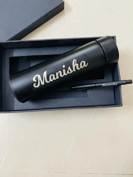 Personalised Bottle Pen Combo Gift Set