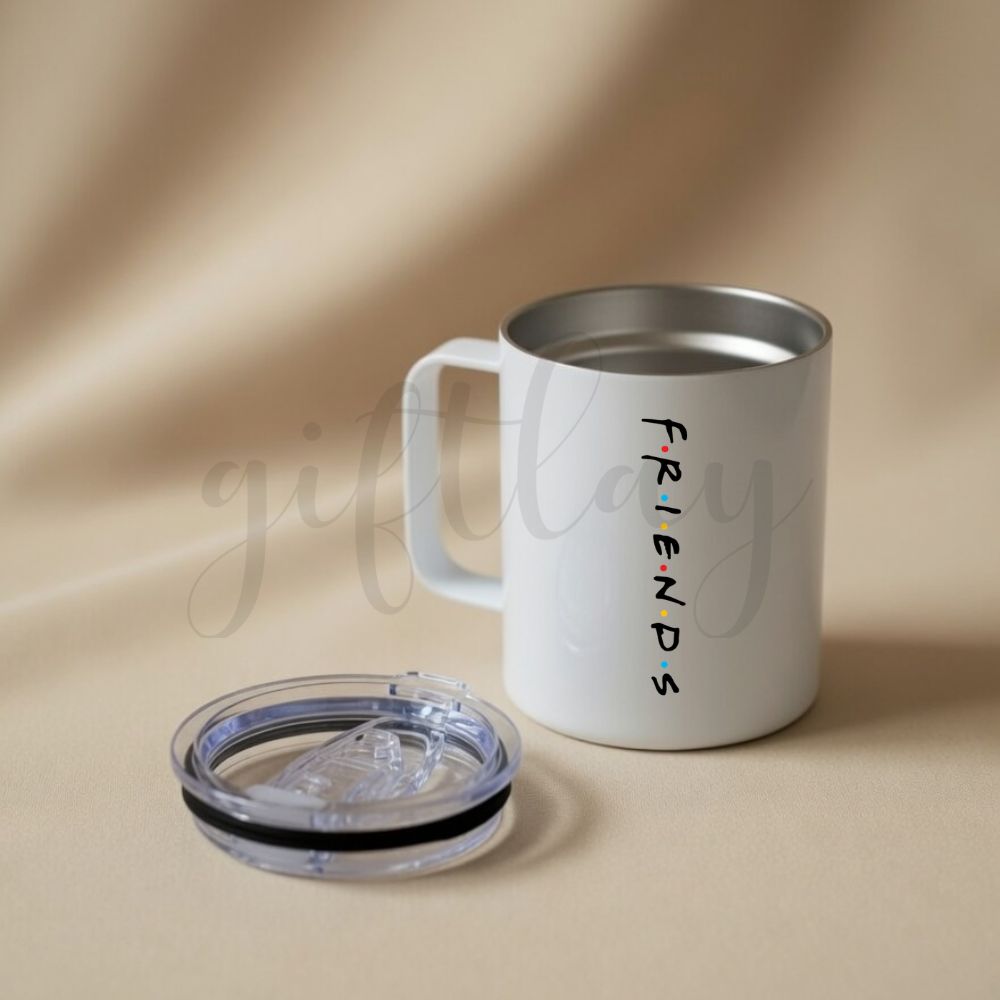 Personalized Stainless Steel Thermostat Mug with Lid