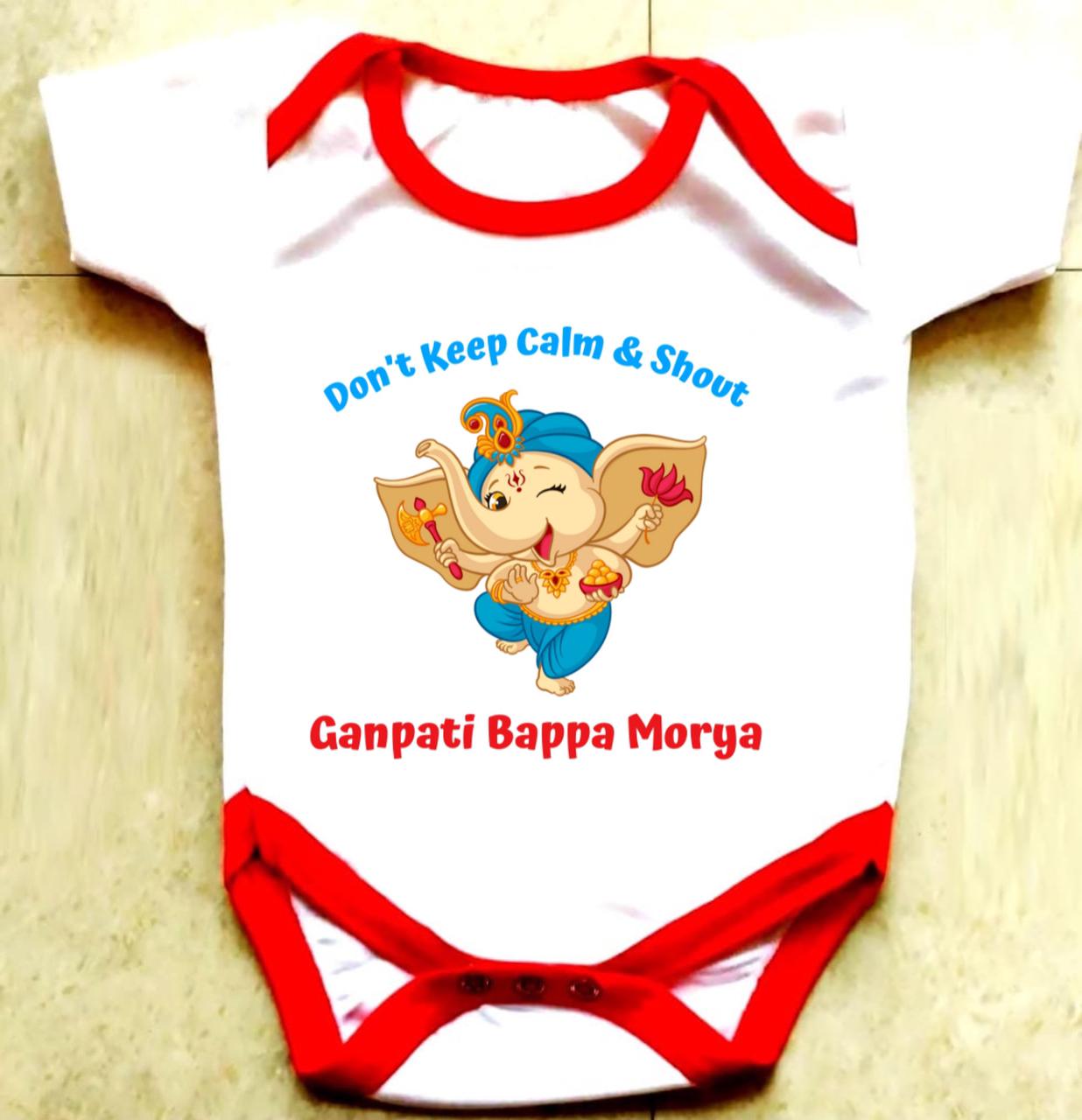 Ganesh Chaturthi Special Baby Rompers for First Ganesh Chaturthi Celebration