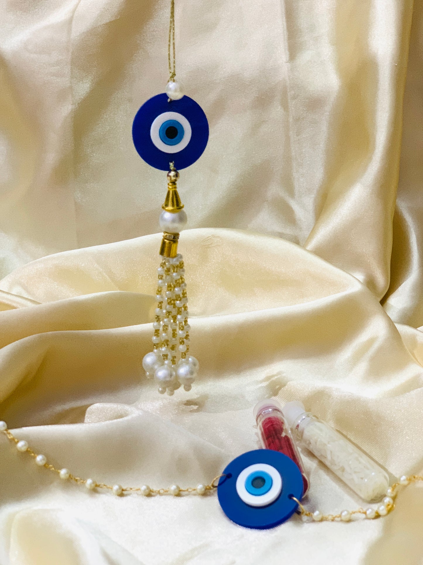 The Evil Eye Collection - Nazar Na Lage Bhaiya Bhabhi Lumba Rakhi Pair