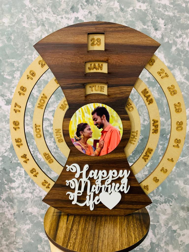 Personalised Infinity Wooden Calendar