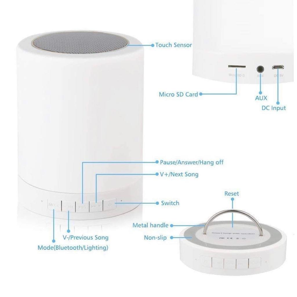 Personalised LED bluetooth portable speaker