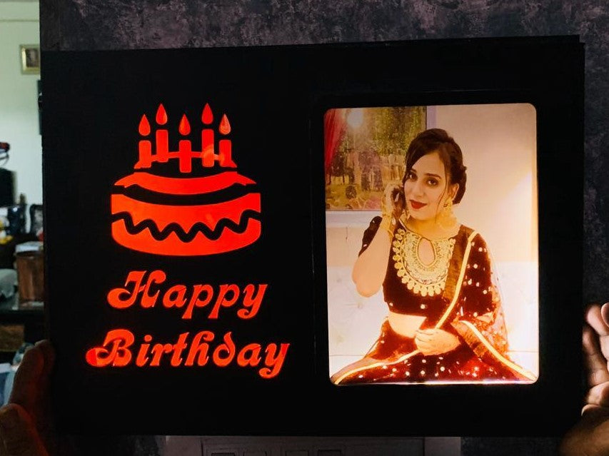 Happy Birthday / Happy Anniversary LED frame with photo