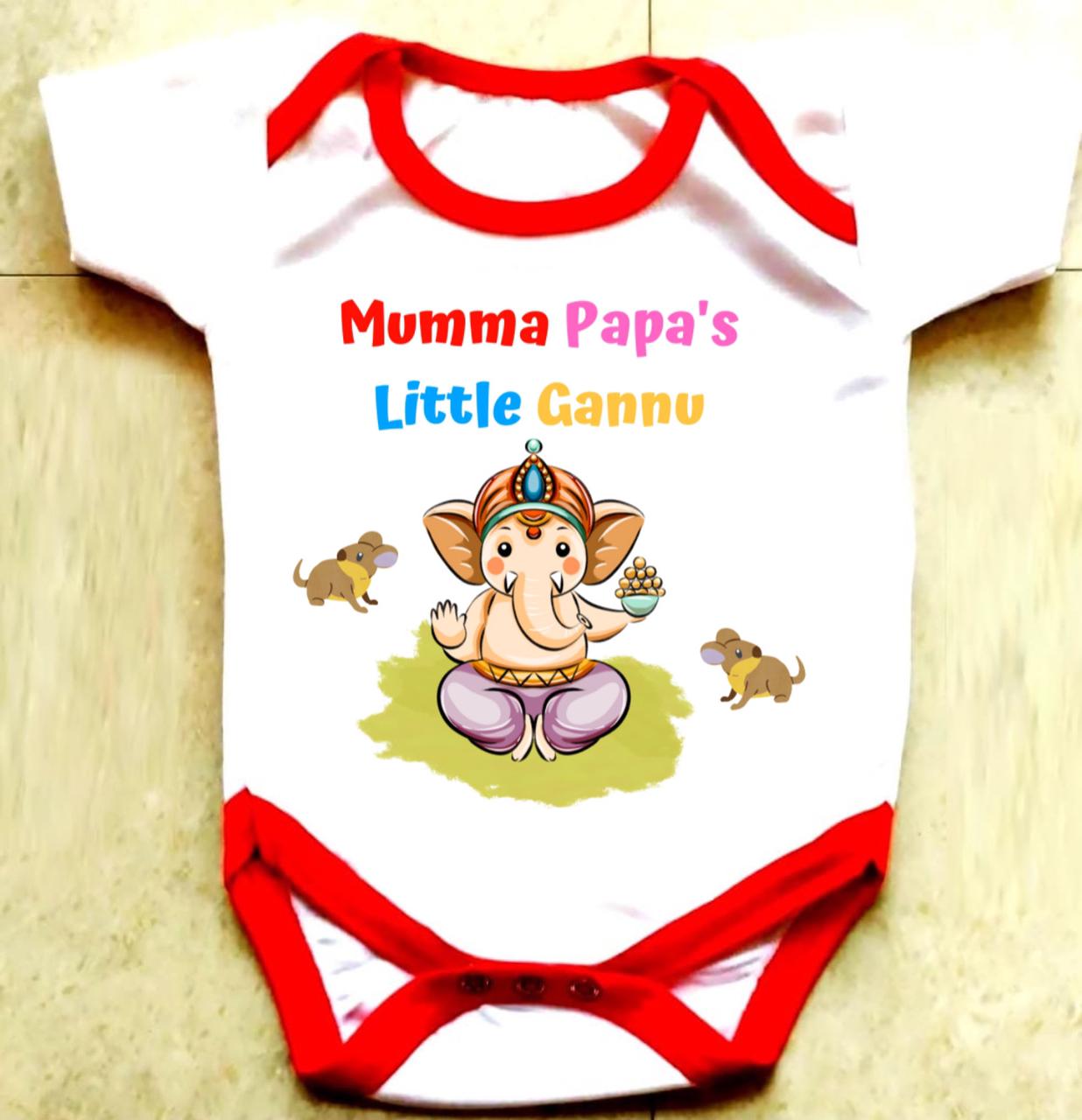 Ganesh Chaturthi Special Baby Rompers for First Ganesh Chaturthi Celebration