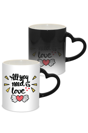 Magic Mug Half Heart Handle