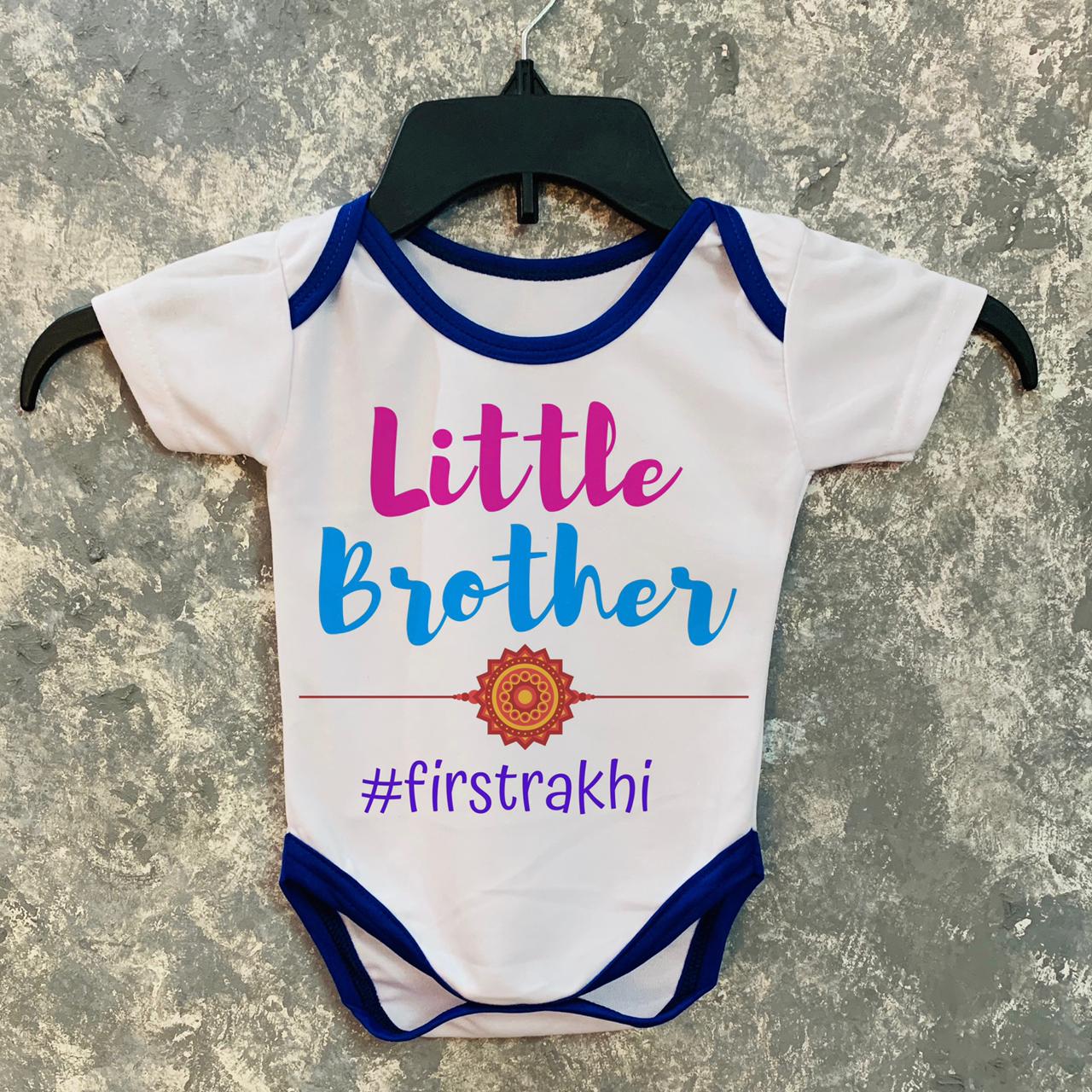 # Little Brother First Rakhi Baby Romper