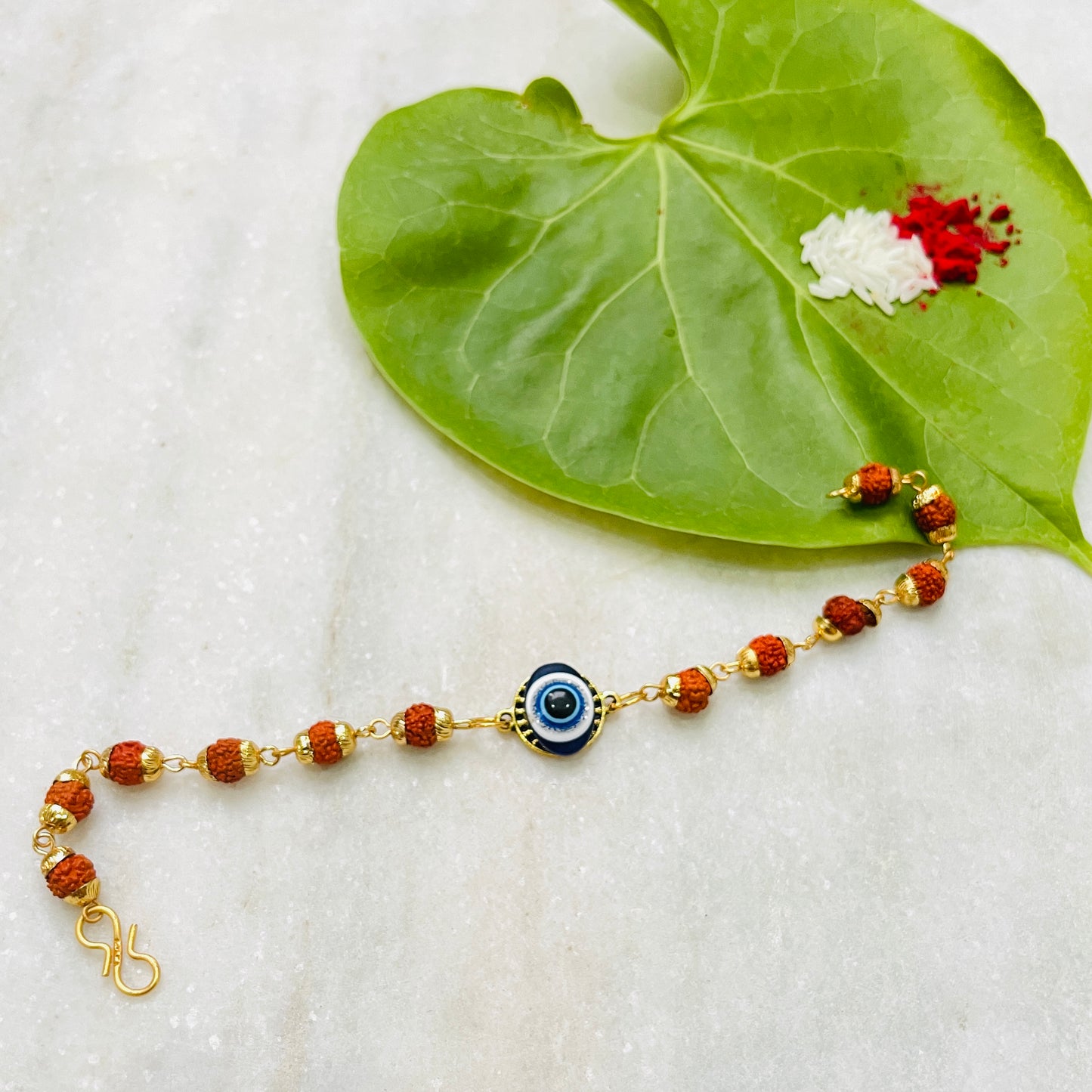 The Evil Eye Collection - Nazar Na Lage Rudraksh Rakhi Bracelet