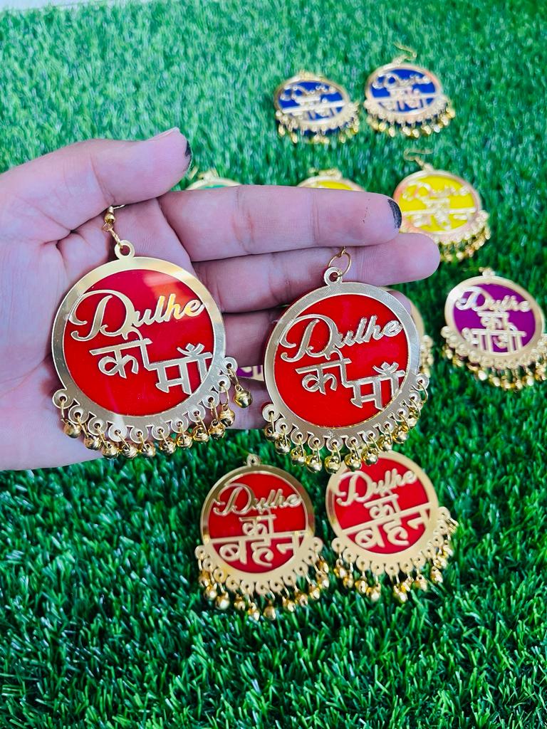 Customised Acrylic (Dulhaniya) Earrings