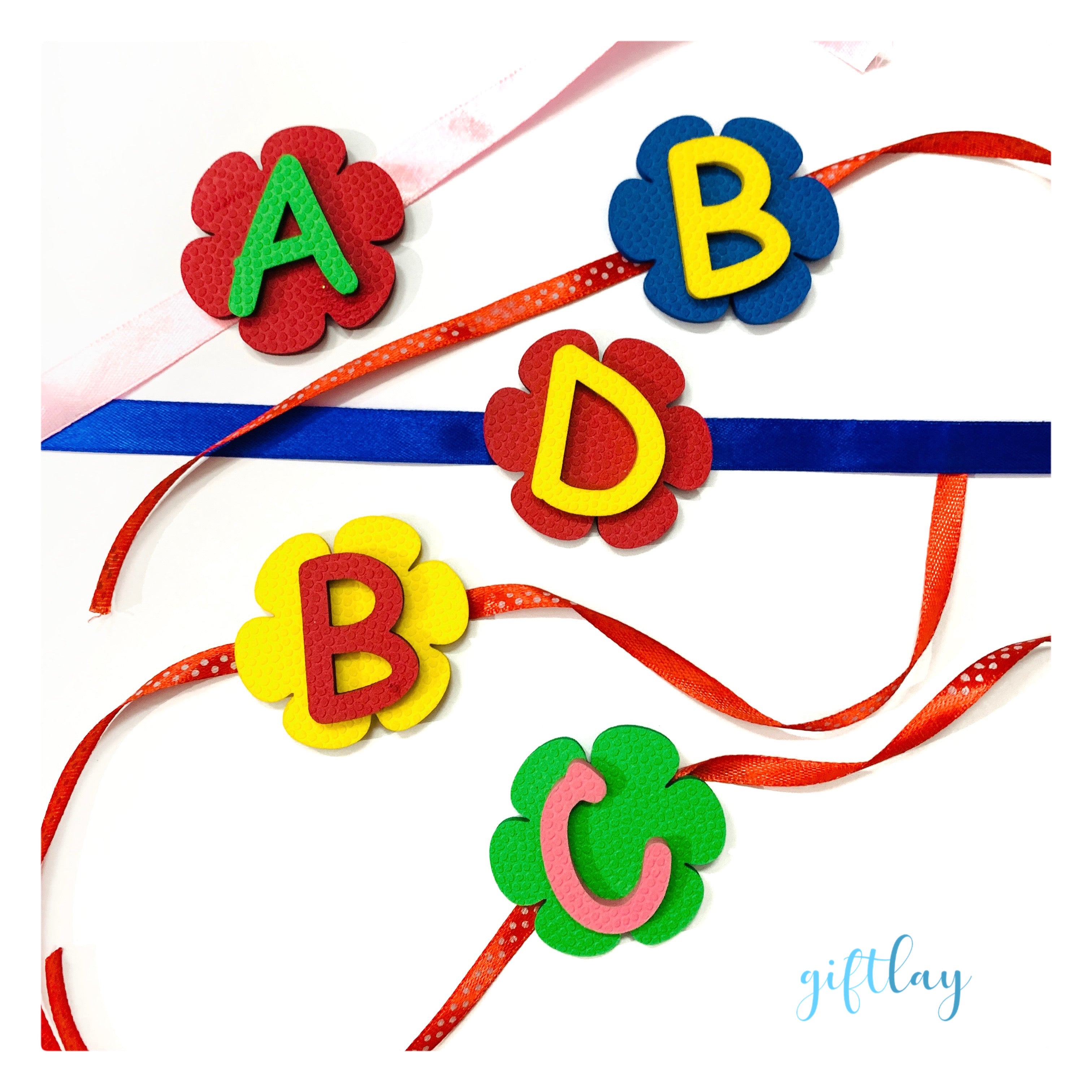 Kids Foam Initial Rakhi 🌈