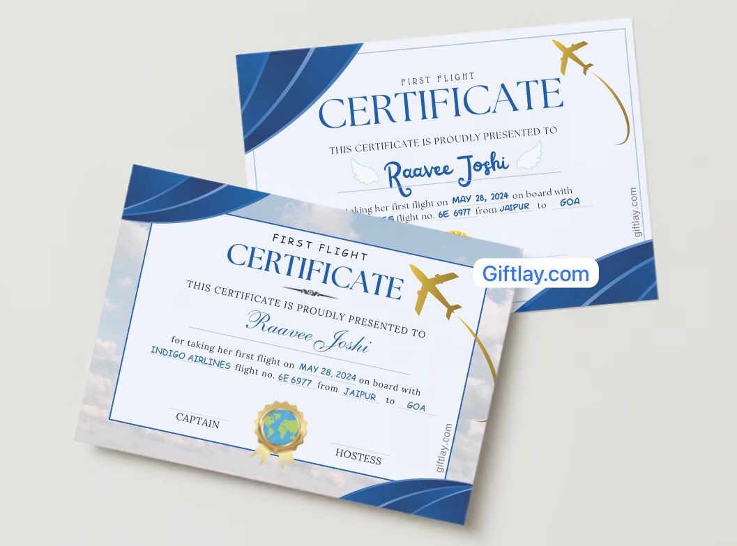 First Flight Certificate
