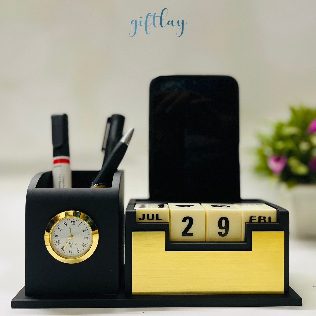 Personalised Pen Stand, Watch and Infinity Calendar|  Corporate gifts | Office gifts Design 2
