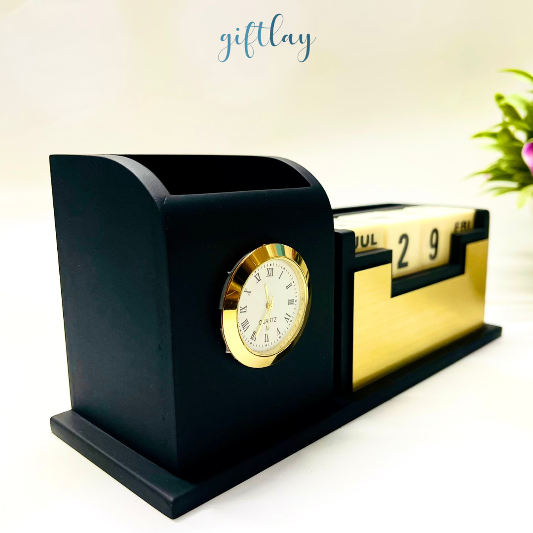 Personalised Pen Stand, Watch and Infinity Calendar|  Corporate gifts | Office gifts Design 2