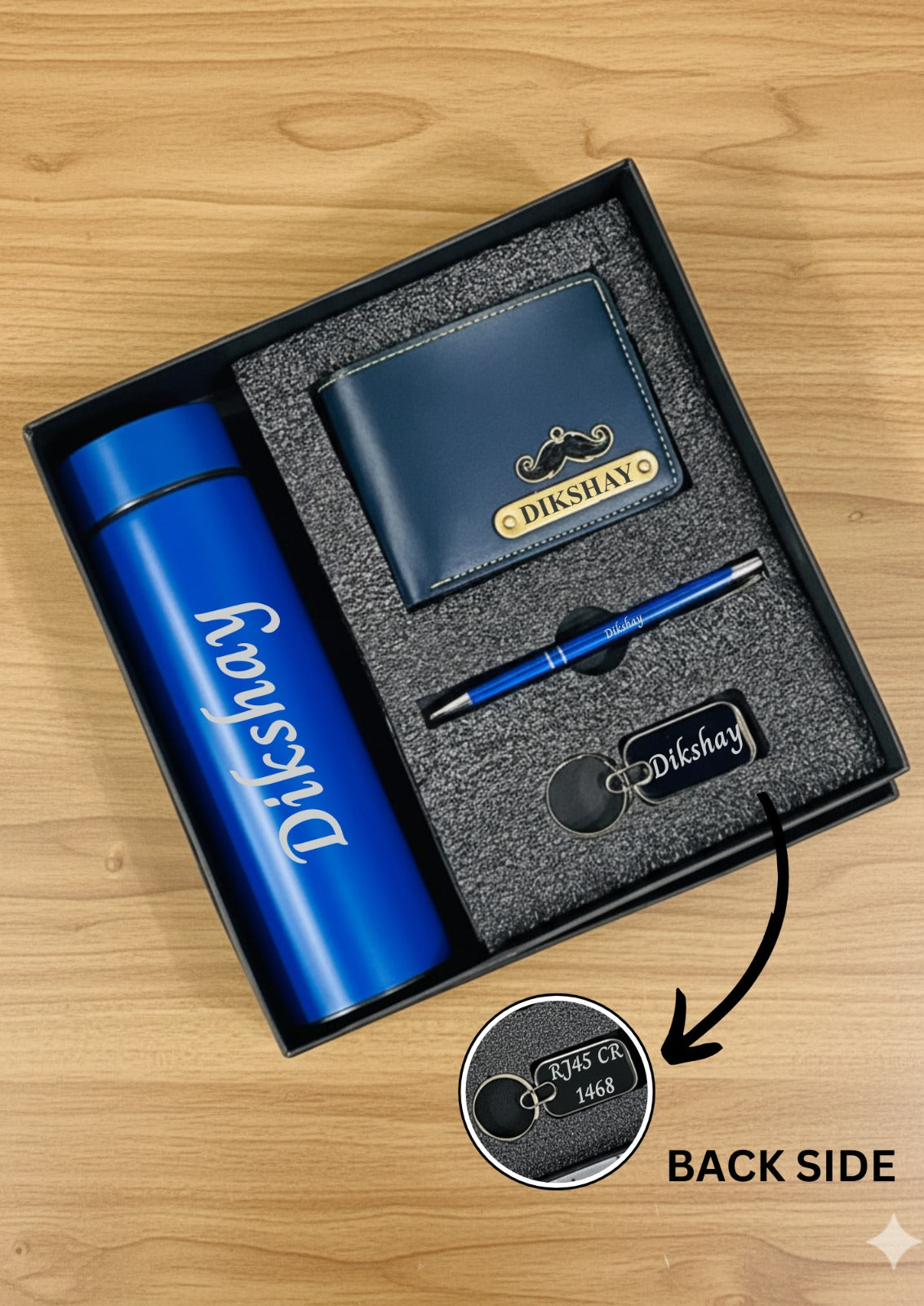 4 in 1 Gift Set : Bottle + Wallet + Pen + keychain Set