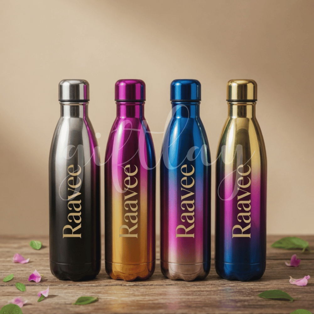 Personalised Rainbow Insulated Bottle 750 ml – Stainless Steel Thermos (Hot & Cold) | Giftlay