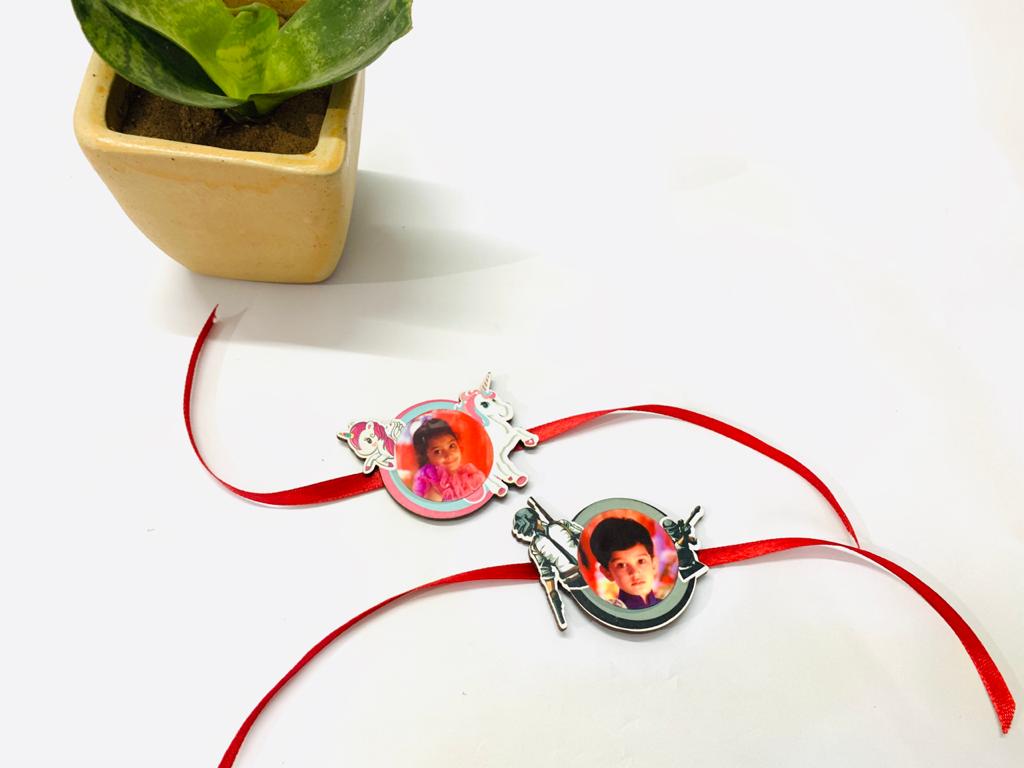 2 in 1 - Kids Photo Magnet Rakhi