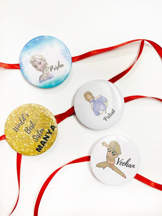 3 in 1 - Kids Magnet + Badge + Rakhi