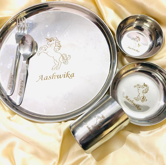 Personalise Steel Thali Set - Gifitng Ideas For Rakshabandhan