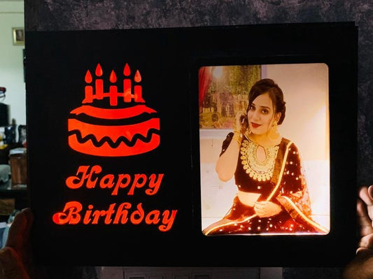 Happy Birthday / Happy Anniversary LED frame with photo