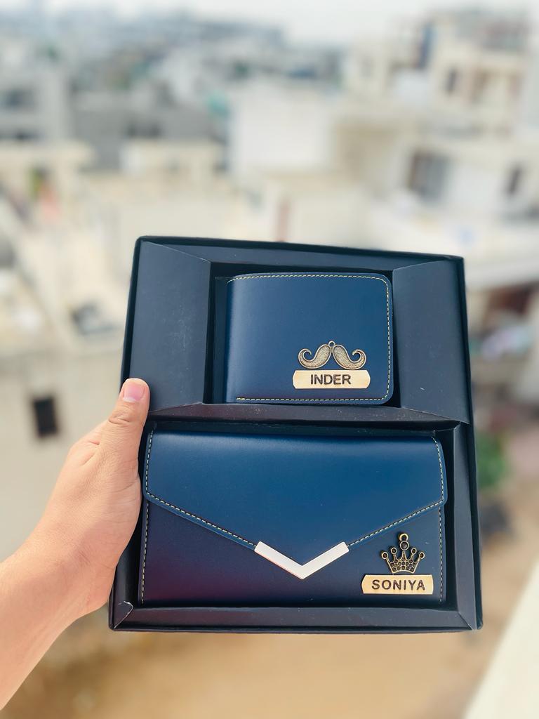 Couple Wallets Set - Personalised wallets